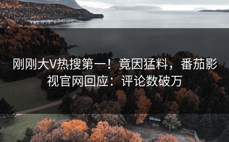 刚刚大V热搜第一！竟因猛料，番茄影视官网回应：评论数破万
