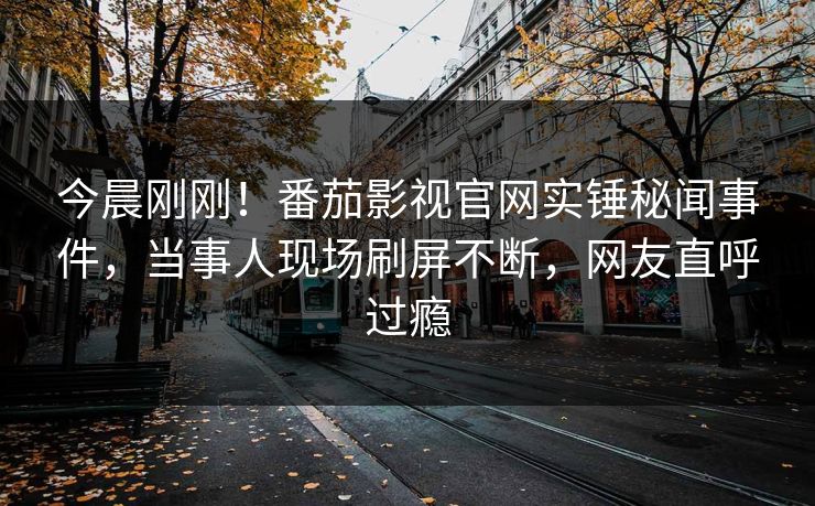 今晨刚刚！番茄影视官网实锤秘闻事件，当事人现场刷屏不断，网友直呼过瘾