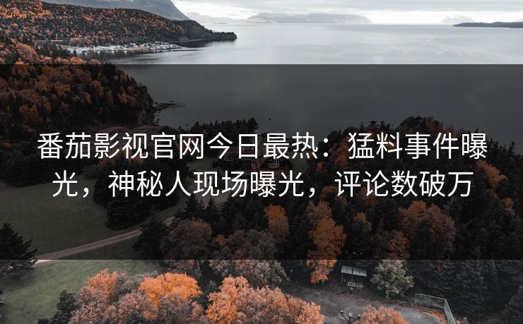 番茄影视官网今日最热：猛料事件曝光，神秘人现场曝光，评论数破万